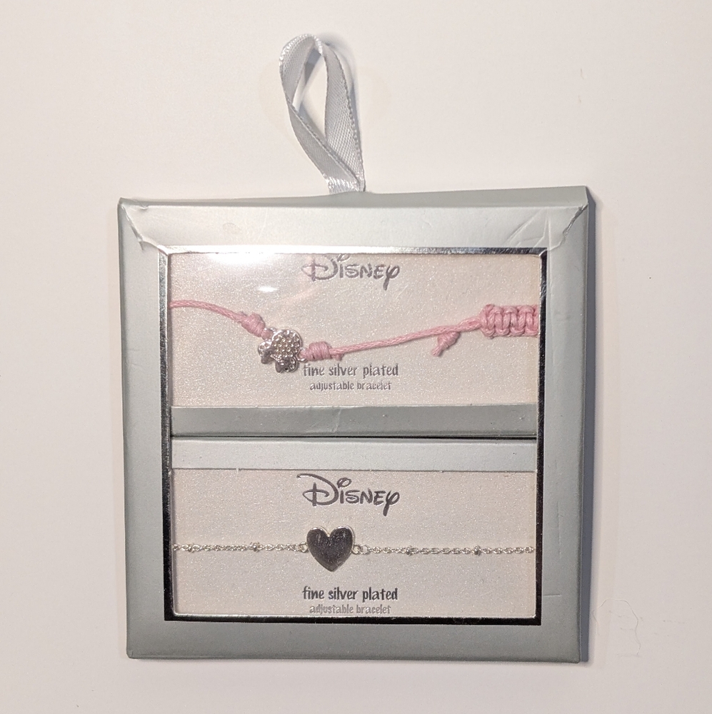 ✨ Disney Silver-Plated Bracelet‎ Set – New in Package